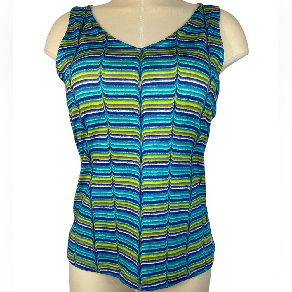 Columbia Vibrant Striped Tank Top Lined Women’s Large